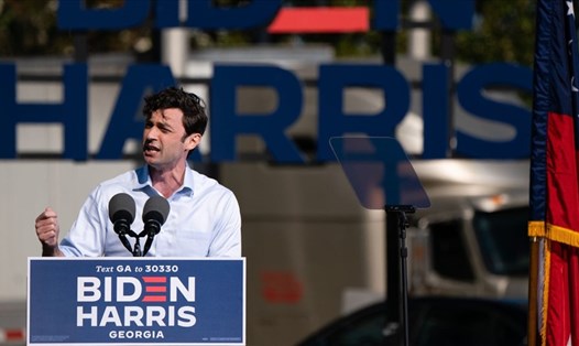 Ứng viên đảng Dân chủ Jon Ossoff tham gia cuộc đua giành ghế thượng nghị sĩ của bang Georgia. Ảnh: AFP