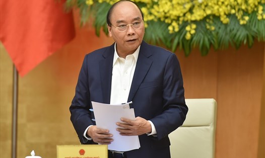 Thủ tướng Nguyễn Xuân Phúc chủ trì phiên họp Chính phủ thường kỳ tháng 12.2020. Ảnh: Quang Hiếu