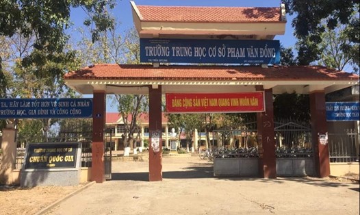 Trường THCS Phạm Văn Đồng đã phục kích bắt quả tang nhóm học sinh trộm cắp tài sản của nhà trường. ẢNH: PT