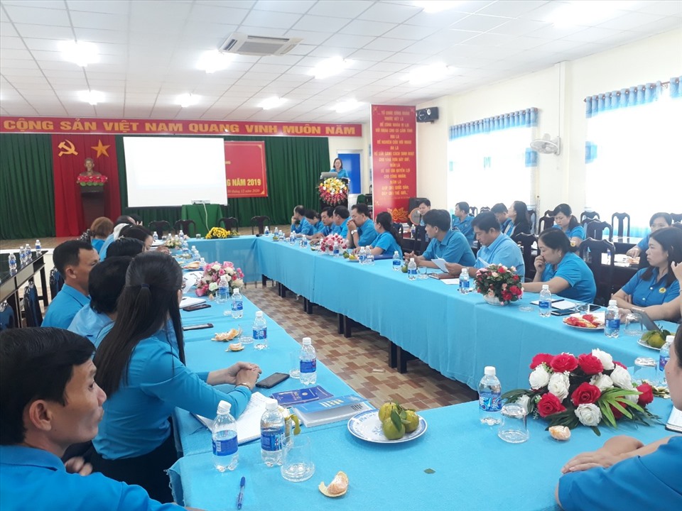 Quang cảnh hội nghị triển khai Bộ luật Lao động năm 2019. Ảnh: Hoài Phúc