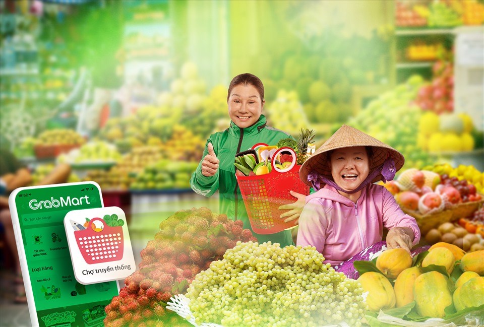 Chợ truyền thống trên GrabMart – Nguồn: Grab Chợ truyền thống trên GrabMart – Nguồn: Grab