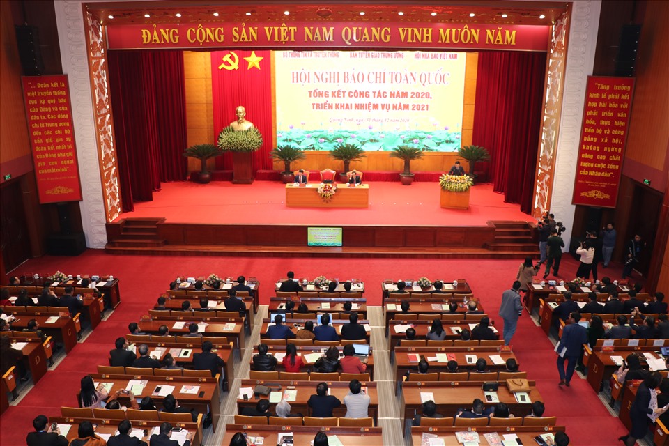 Toàn cảnh hội nghị tổng kết báo chí quốc gia năm 2020 tại TP.Hạ Long. Ảnh: Nguyễn Hùng