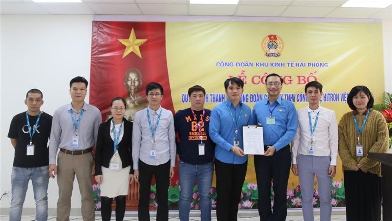 Hải Phòng: Thành lập Công đoàn cơ sở Công ty TNHH Công nghệ Hitron Việt Nam