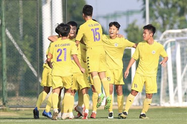 U17 Hà Nội ghi danh vào bán kết U17 Cúp Quốc gia 2020. Ảnh VFF