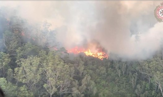 Cháy rừng đang đe dọa người dân thị trấn Happy Valley trên đảo Fraser. Ảnh: Cơ quan Cứu hỏa Queensland