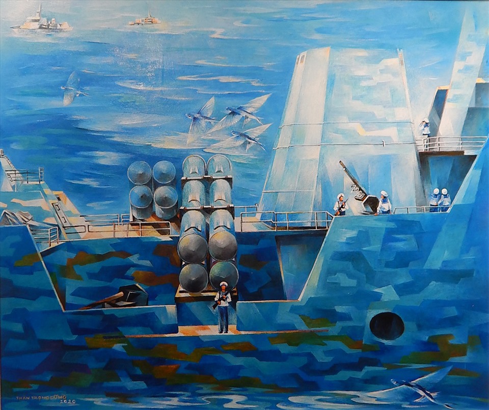 54 tác phẩm tại triển lãm “Mỹ thuật Đà Nẵng 2020”. Ảnh: BTMTĐN