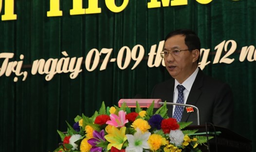 Ông Lê Quang Chiến phát biểu nhận nhiệm vụ tại Kỳ họp thứ 19 HĐND Quảng Trị khóa VII. Ảnh: Hưng Thơ.