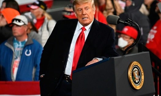 Tổng thống Donald Trump trong một sự kiện ở Georgia hôm 5.12.2020. Ảnh: AFP