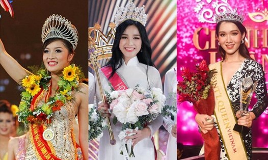 Hoa hậu Việt Nam Đỗ Thị Hà và các nàng hậu cùng tên. Ảnh: SV, NVCC