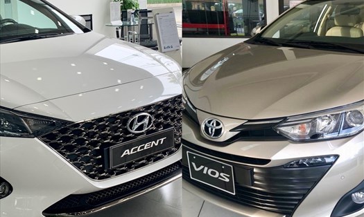 So sánh Toyota Vios và Hyundai Accent 2021.