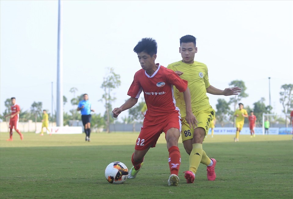 Viettel đánh bại Hà Nội FC tại bán kết U17 Cúp Quốc gia 2020. Ảnh VFF