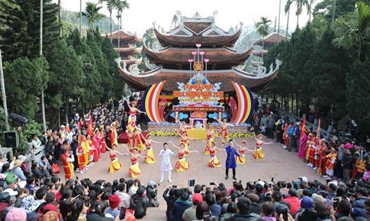 Lễ hội chùa Hương (huyện Mỹ Đức - Hà Nội) khai mạc 30.1. Ảnh: baotintuc