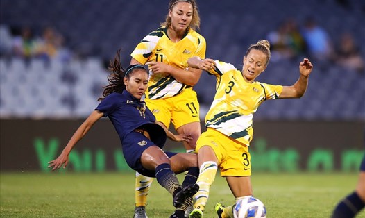 Tuyển nữ Thái Lan thất bại 0-6 trước đội chủ nhà Úc. Ảnh: AFC