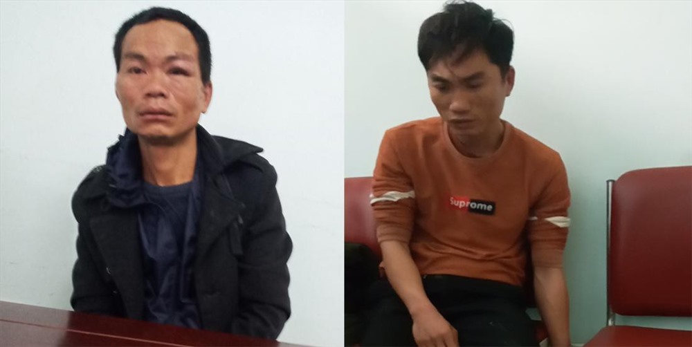 Các đối tượng tại cơ quan công an. Ảnh: PV