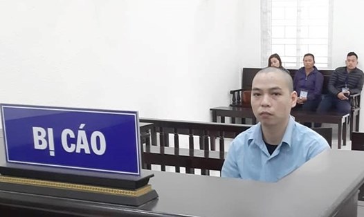 Bị cáo Trần Mạnh Hùng tại phiên tòa sơ thẩm.