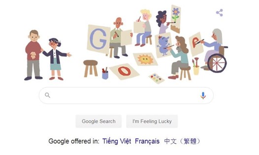 Nise da Silveira được Google Doodle kỷ niệm 115 năm ngày sinh. Ảnh chụp màn hình.