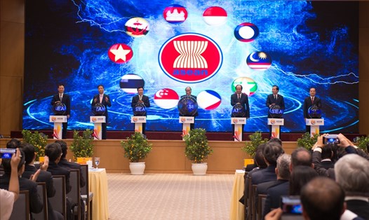 Hình ảnh tại lễ khởi động năm Chủ tịch ASEAN 2020. Ảnh: Sơn Tùng.