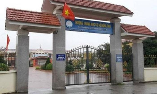 Trường THCS Đồng Thái (An Dương, Hải Phòng), nơi nữ hiệu phó bị tố bắt học sinh tự tát vào mặt. Ảnh CTV