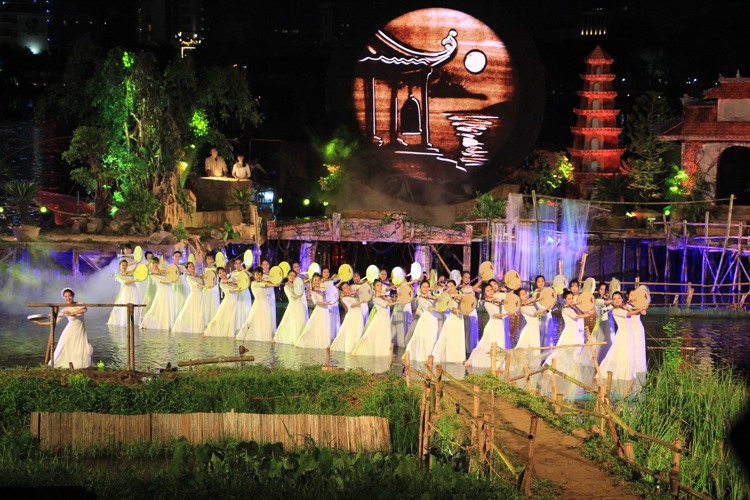 Một tiết mục nghệ thuật tại Festival Huế 2018