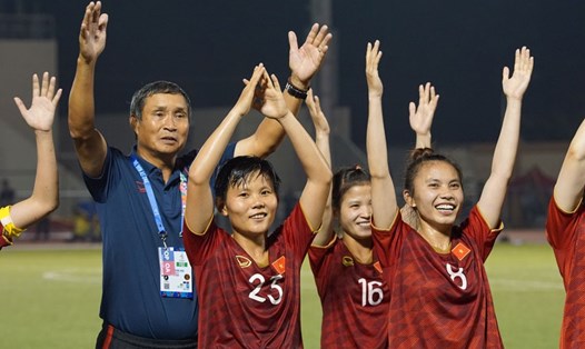 Đội tuyển nữ Việt Nam hướng đến tấm vé dự Olympic. Ảnh: VFF
