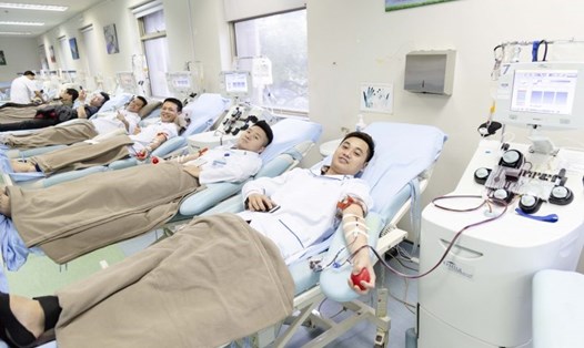 Viện Huyết học – Truyền máu Trung ương đón tiếp người hiến máu vào tất cả các ngày, từ 8 đến 20h. Ảnh: Công Thắng