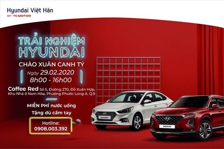 Chương trình Lái thử: “Trải nghiệm Hyundai - Chào Xuân Canh Tý”