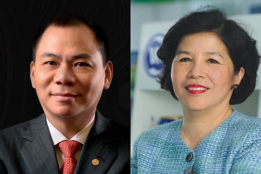 Ông Phạm Nhật Vượng (ảnh trái)  và bà Mai Kiều Liên (ảnh phải). Ảnh TL