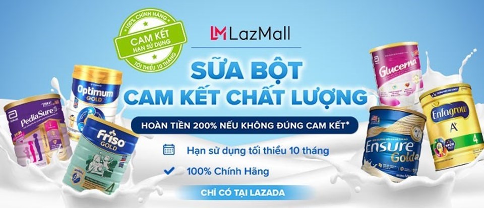 Lazada Việt Nam khởi động chương trình “Sữa bột cam kết chính hãng” với nhiều quyền lợi hấp dẫn cho khách hàng.