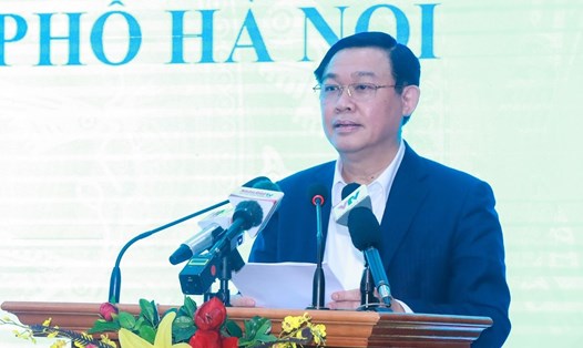 Bí thư Thành uỷ Hà Nội Vương Đình Huệ làm việc với Ủy ban MTTQ Việt Nam Thành phố ngày 26.2.