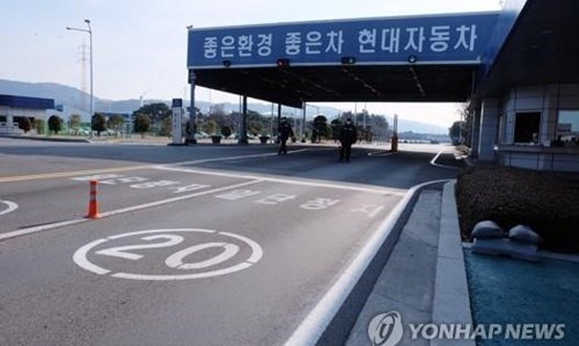 Nhà máy sản xuất ô tô của Huyndai ở Ulsan, Hàn Quốc. Ảnh: Yonhap.