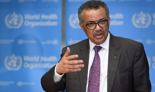 Tổng Giám đốc WHO Tedros Adhanom Ghebreyesus trong buổi họp báo tại Geneva hôm 28.2. Cơ quan này đã nâng cảnh báo dịch bệnh lên mức "rất cao". Ảnh: AFP