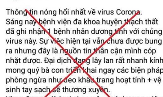 Nội dung đưa sai sự thật về dịch virus Corona trên tài khoản của Trọng.