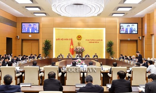 Phiên họp của Ủy ban Thường vụ Quốc hội. Ảnh Quochoi.vn