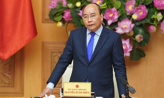 Thủ tướng Chính phủ Nguyễn Xuân Phúc chủ trì cuộc họp Thường trực Chính phủ. Ảnh VGP