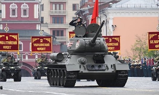 Nga sẽ tổ chức lễ diễu binh kỷ niệm 75 năm Ngày Chiến thắng tại Quảng trường Đỏ, thủ đô Mátxcơva. Ảnh: Getty Images