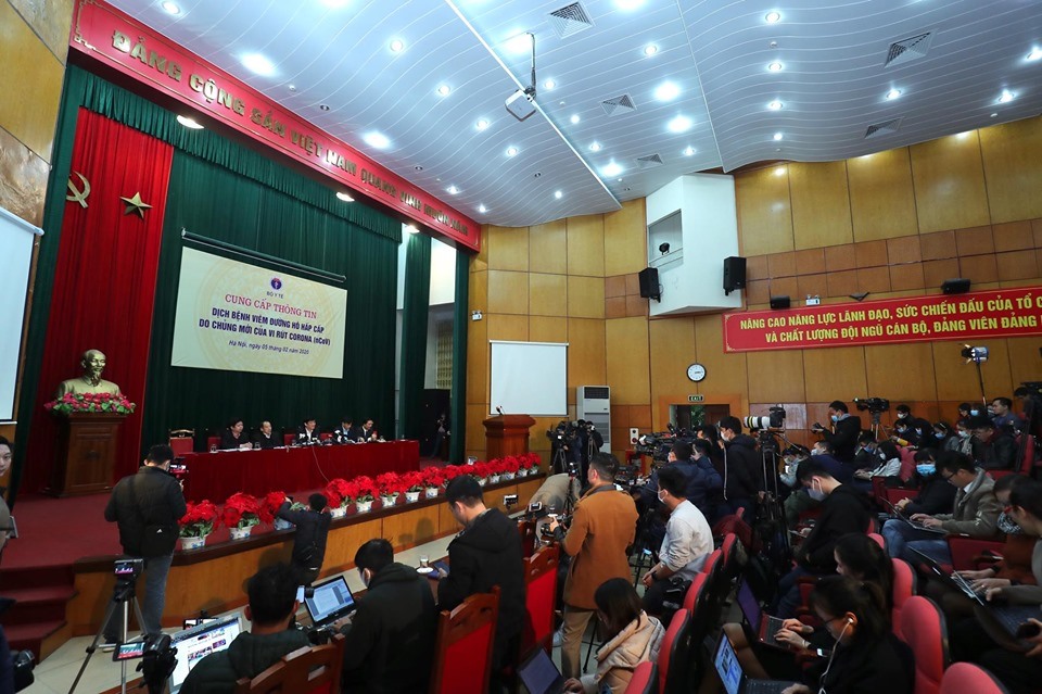 Toàn cảnh buổi họp báo. Ảnh: Sơn Tùng