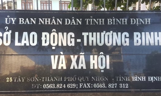 Sở Lao động Thương Binh và Xã hội Bình Định.