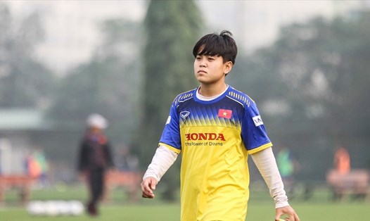 Ngân Thị Vạn Sự là cầu thủ ghi bàn duy nhất cho tuyển nữ Việt Nam. Ảnh: Hoài Thu
