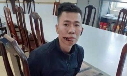 Nguyễn Văn Cảnh khi bị bắt giữ. Ảnh. Minh Hiền.