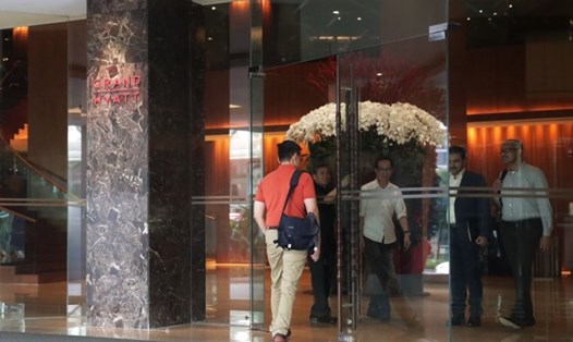 Hội nghị của công ty Servomex được tổ chức tại khách sạn Grand Hyatt Singapore. Ảnh: The Straits Times