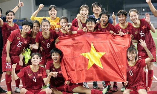 Đội tuyển Bóng đá nữ Việt Nam đã giành quyền vào chơi trận play-off tranh tấm vé tham dự Olympic Tokyo 2020. Ảnh: P.V