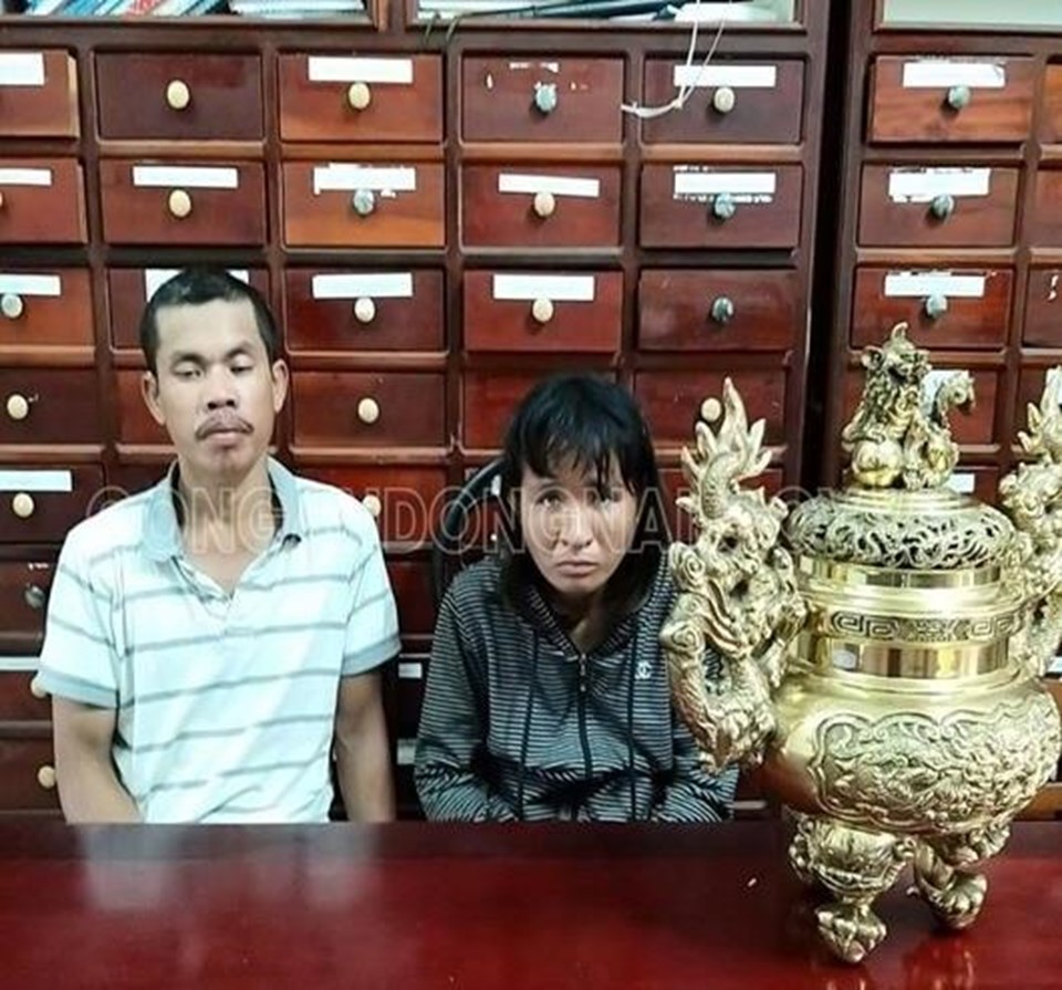 Đối tượng tại cơ quan công an_Ảnh: CACC Đối tượng tại cơ quan công an_Ảnh: CACC