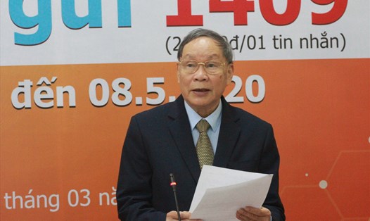 Thượng tướng Nguyễn Văn Rinh - Chủ tịch Hội nạn nhân chất độc da cam/dioxin Việt Nam phát động chương trình. Ảnh: Phạm Đông