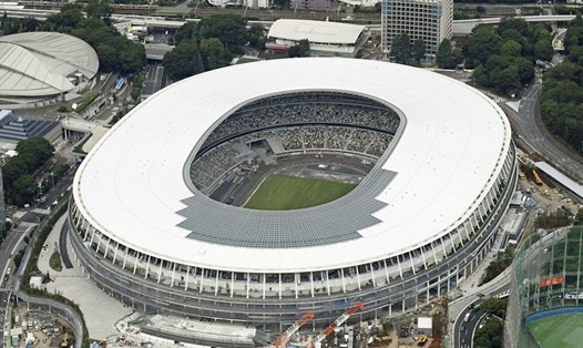 Sân vận động biểu tượng của Olympic Tokyo 2020, Nhật Bản. Ảnh: Kyodo.
