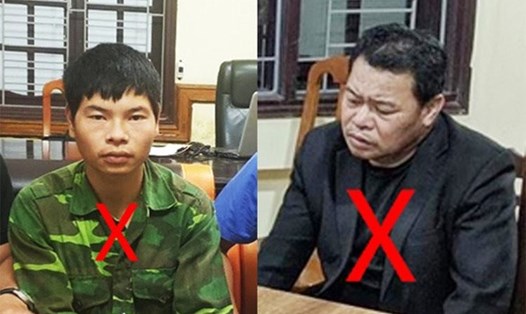 Nghi phạm Đào Danh Việt (bên phải) và Lò Văn Hà bị bắt giữ. Ảnh: Công an cung cấp