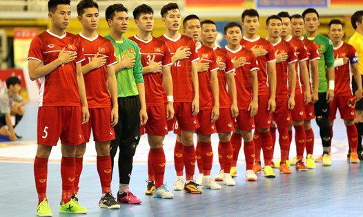 Tuyển futsal Việt Nam sẽ tranh vé dự World Cup futsal 2020 vào tháng 8 tới đây. Ảnh: VFF