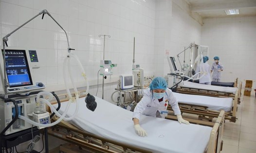 Bên trong Bệnh viện dã chiến số 2 tại phường Hà Khánh, TP.Hạ Long, tỉnh Quảng Ninh. Ảnh: Thế Thiêm