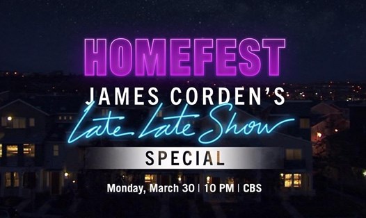 Hình ảnh giới thiệu cho "Homefest: James Corden’s Late Late Show Special" được phát sóng vào ngày 30.3 do đài CBS cung cấp. Ảnh: Yonhap/CBS.