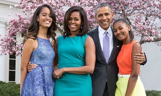 Ảnh gia đình ông Barack Obama chụp tại Nhà Trắng.