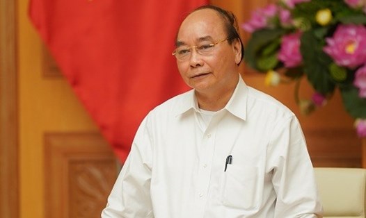 Thủ tướng Nguyễn Xuân Phúc phát biểu kết luận cuộc họp - Ảnh: VGP